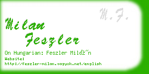 milan feszler business card